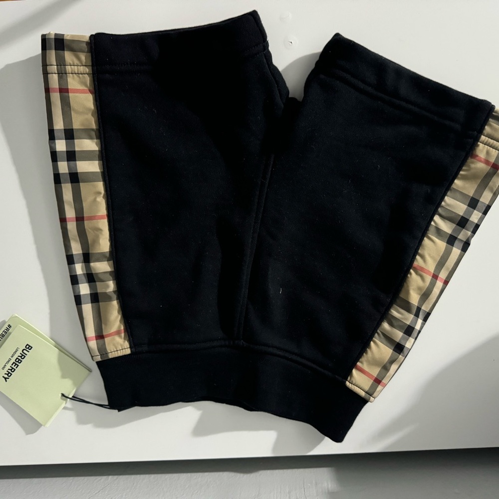Burberry Black and Tan Checkered Shorts